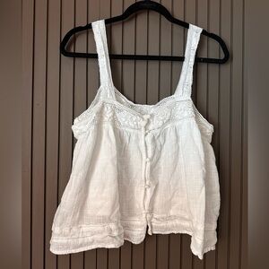 Rachel Zoe Crop Eyelit Top